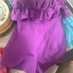 DO+BE Purple High Waist Shorts